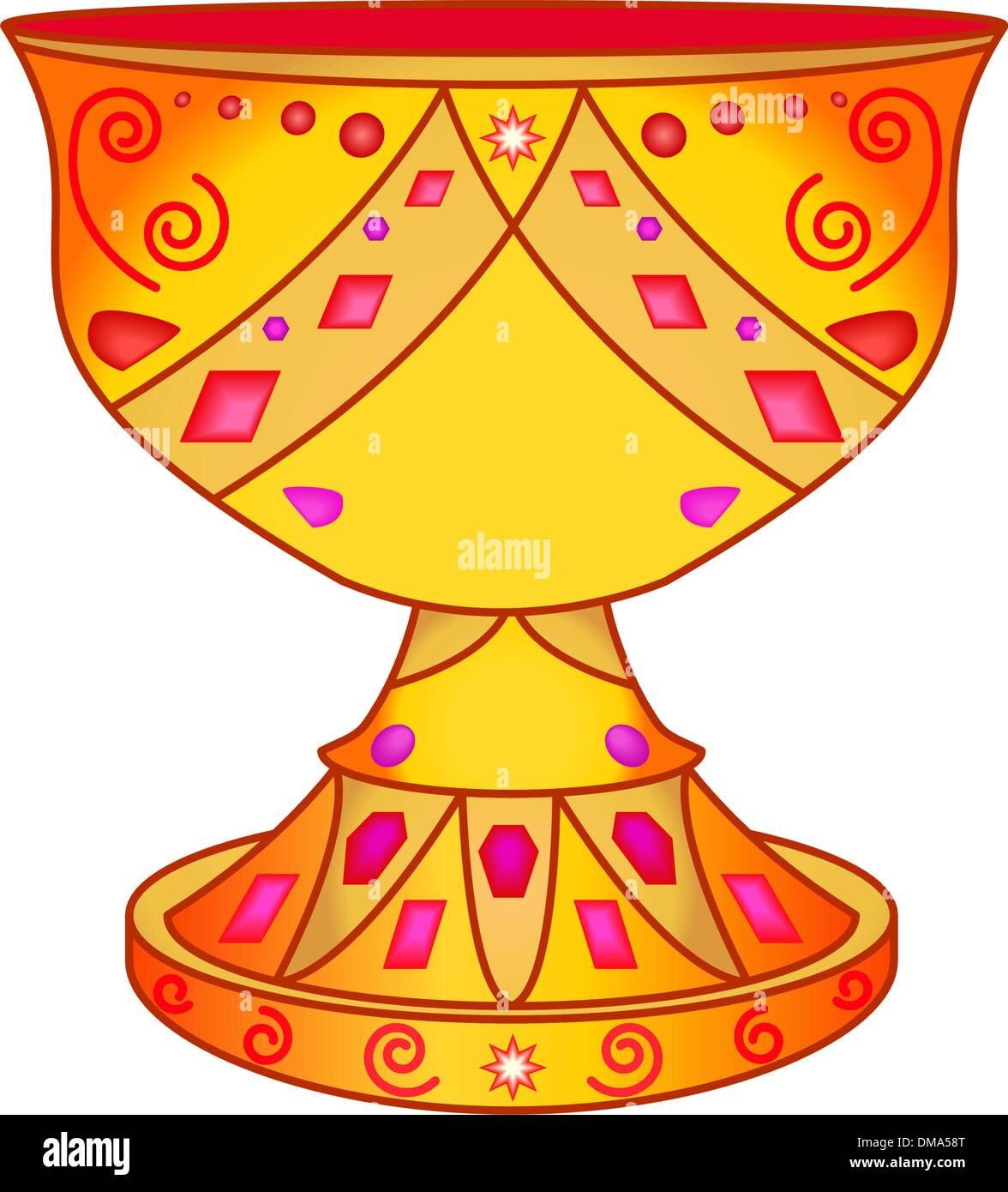 Holy Grail on a heavenly background Stock Vector