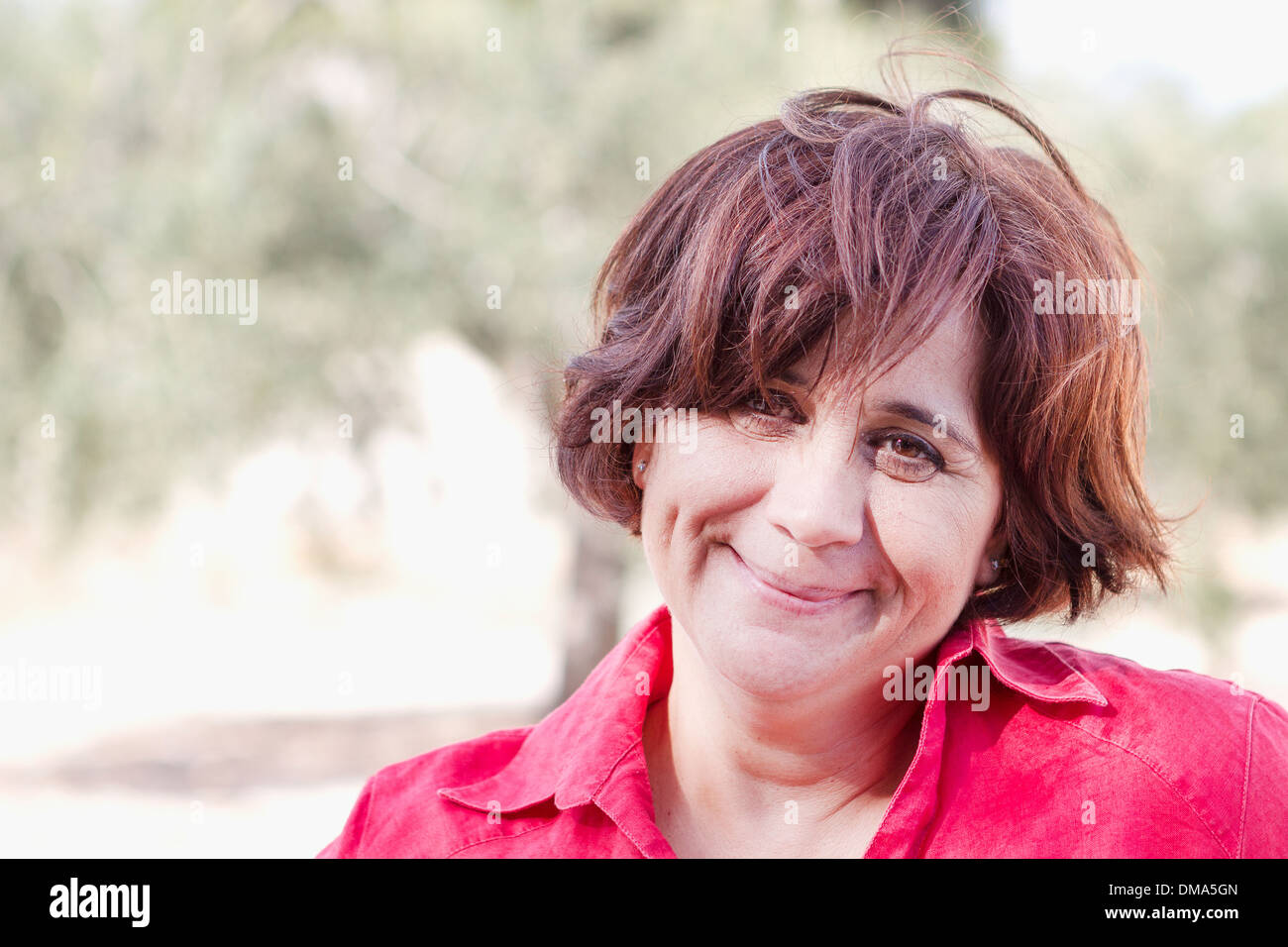 Lifestyle of a Smiling woman Stock Photo