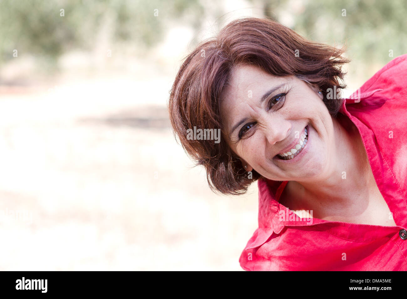 Lifestyle of a Woman in field Stock Photo