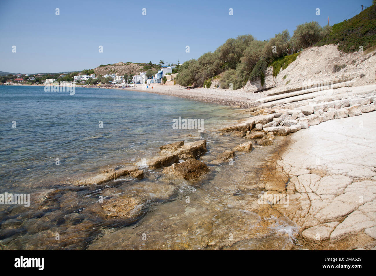 agia fotia, agia fotini beach, island of chios, north east aegean sea, greece, europe Stock Photo