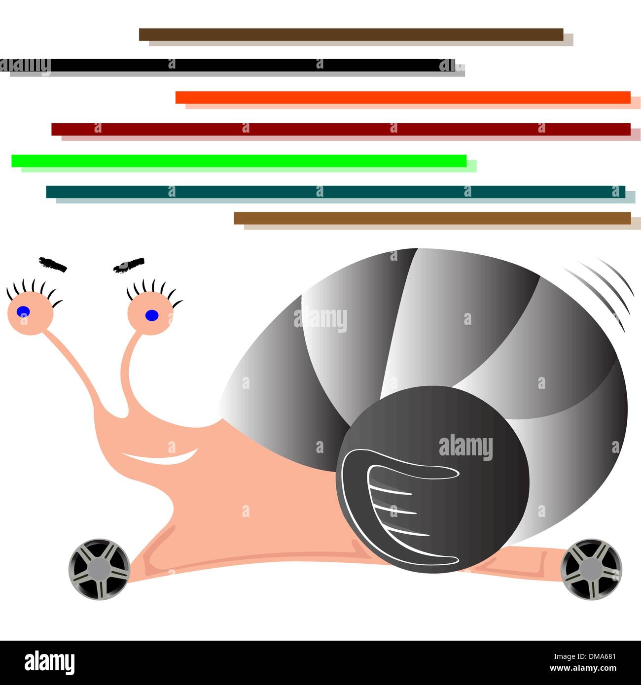 auto snail cartoon Stock Vector Image & Art Alamy
