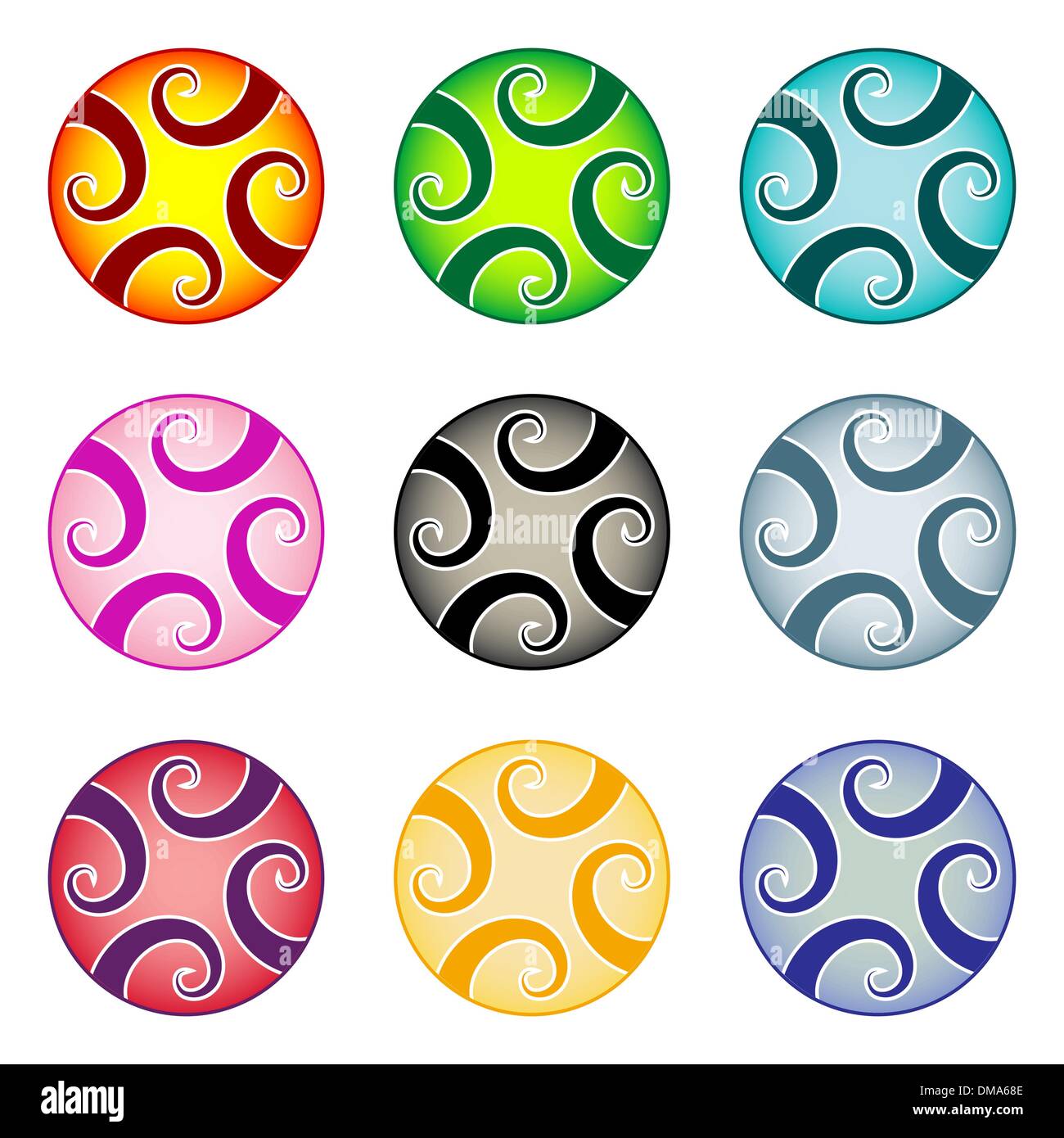 balls in colors against white Stock Vector