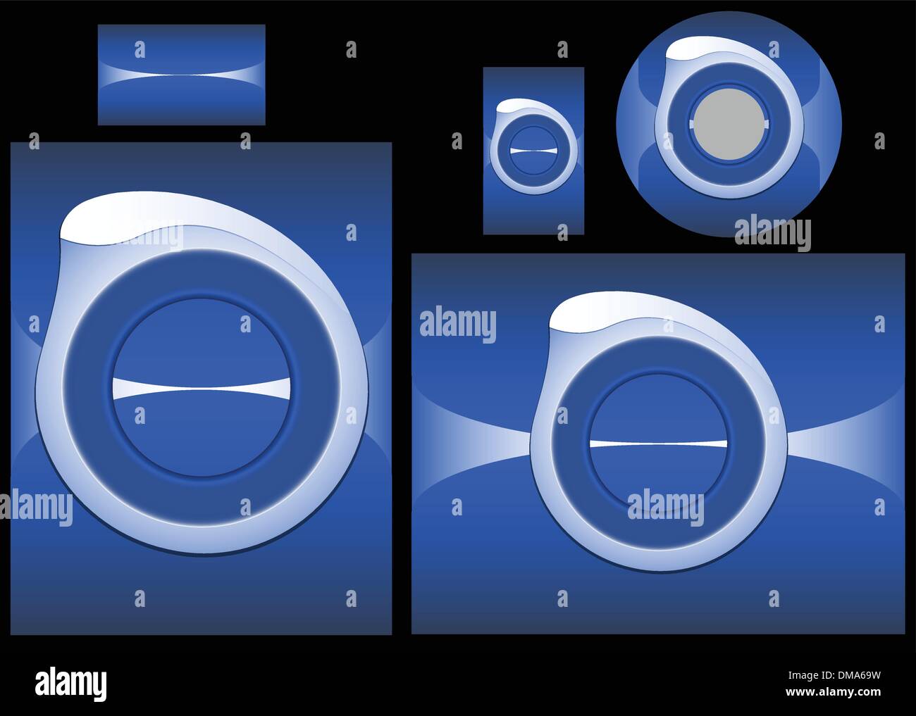 Template for business card, letter and cd. Add your logo and tex Stock Vector