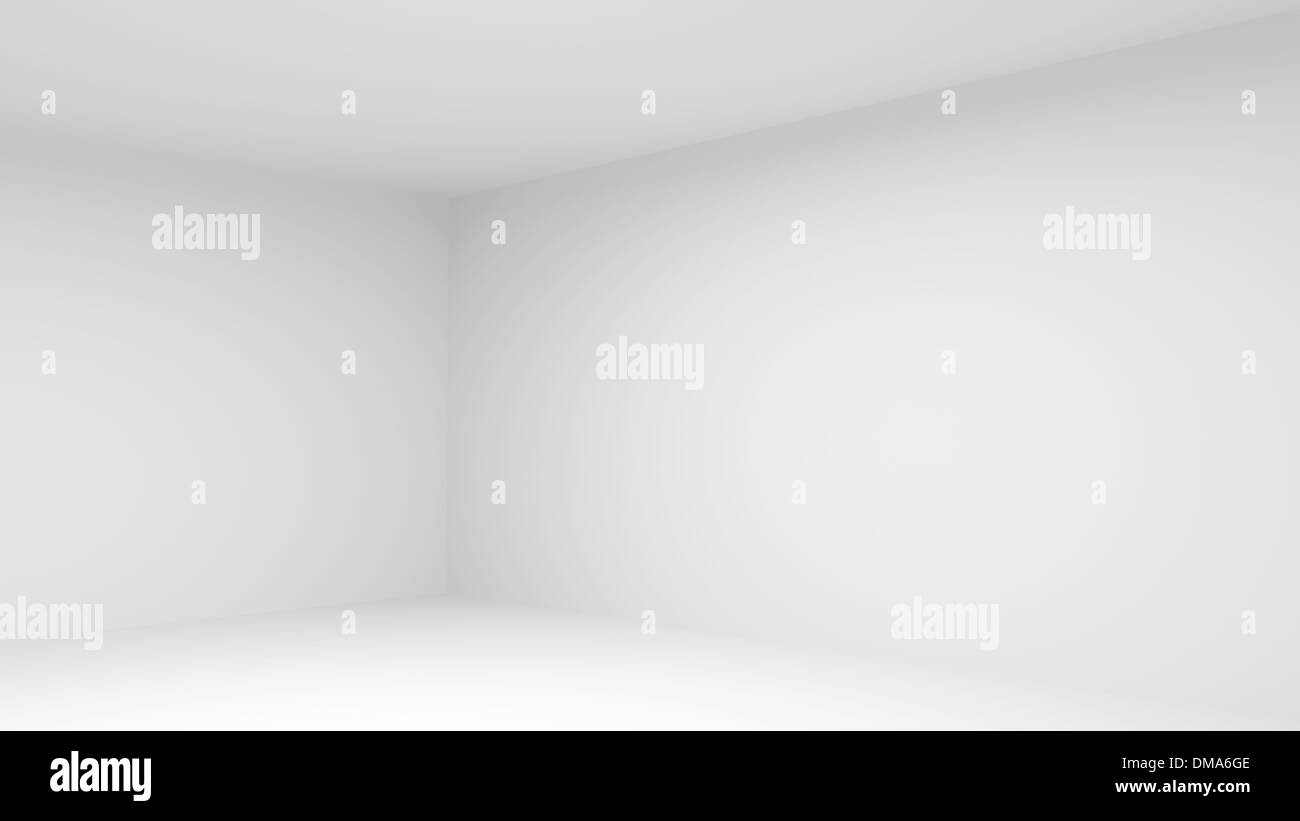 Abstract empty white room interior. 3d render illustration Stock Photo ...