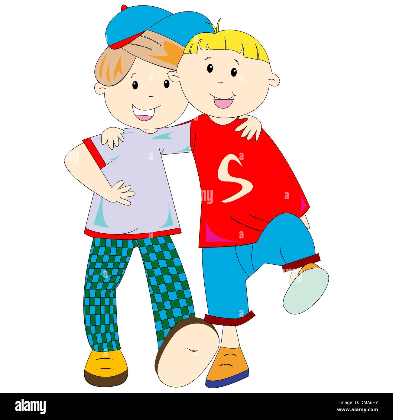 Best Friends Cartoon Stock Vector Image Art Alamy