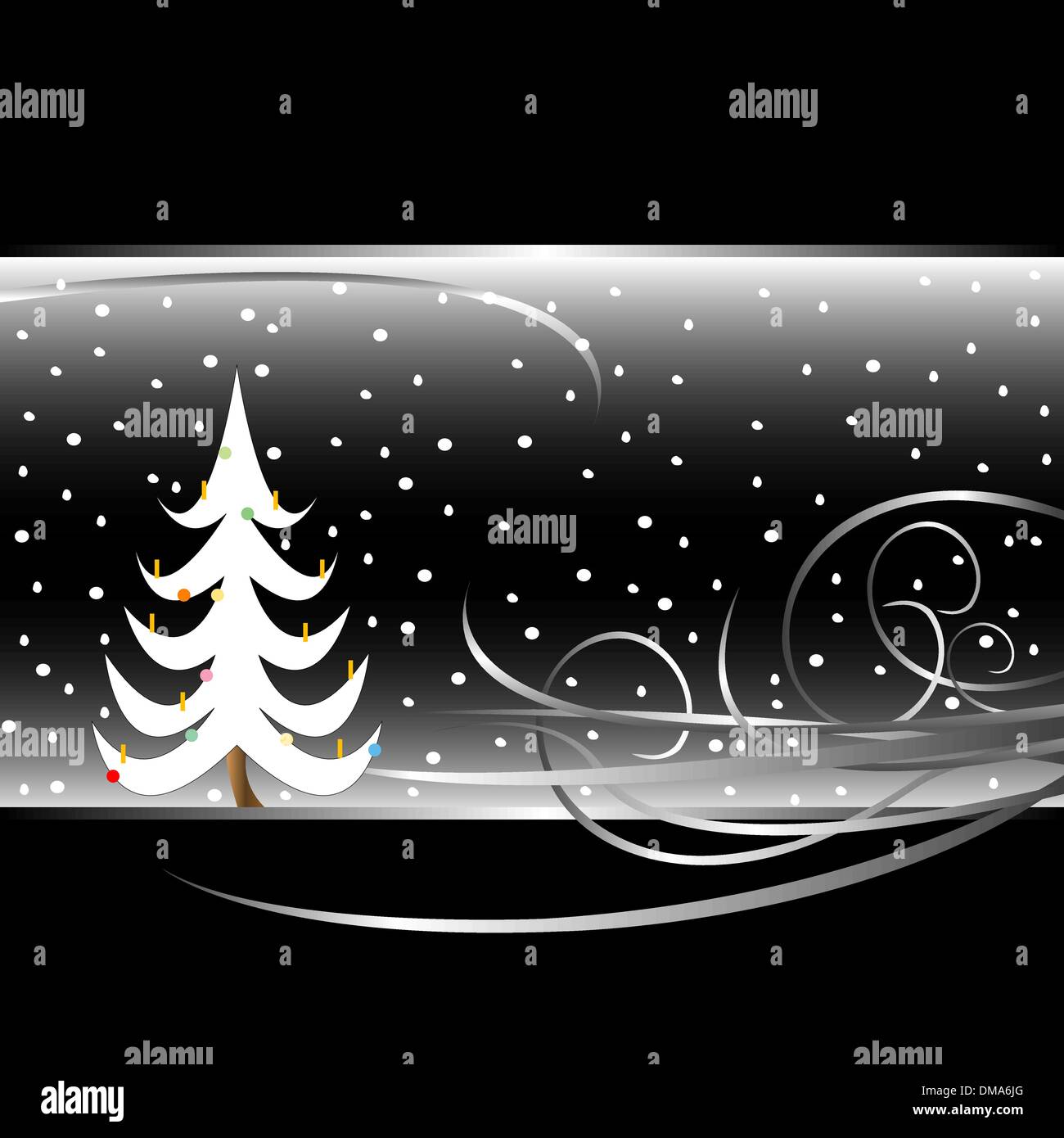 Black and white christmas Stock Vector Images Alamy