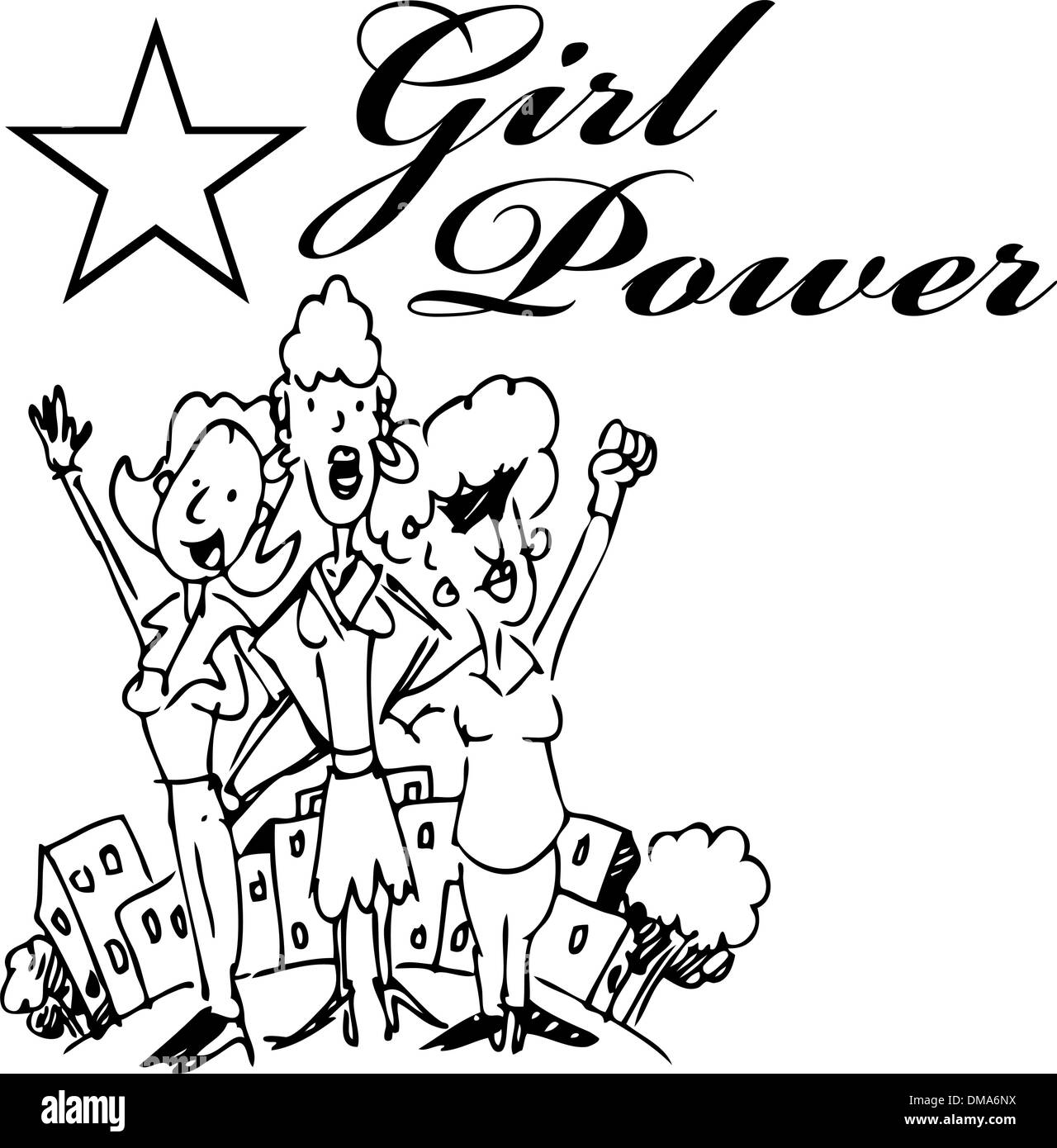 Girl Power Stock Vector