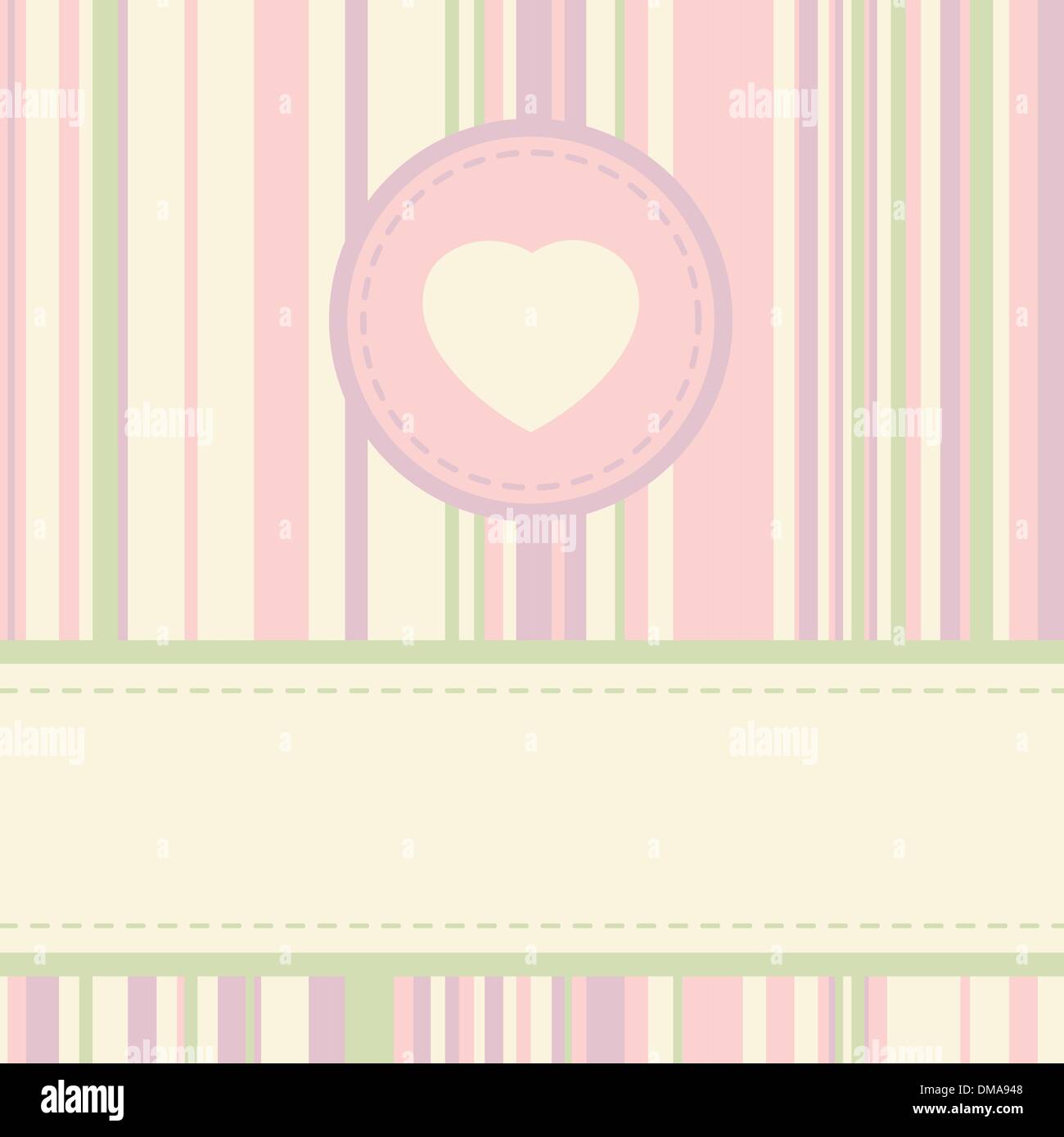 Vintage valentine card template. EPS 8 Stock Vector