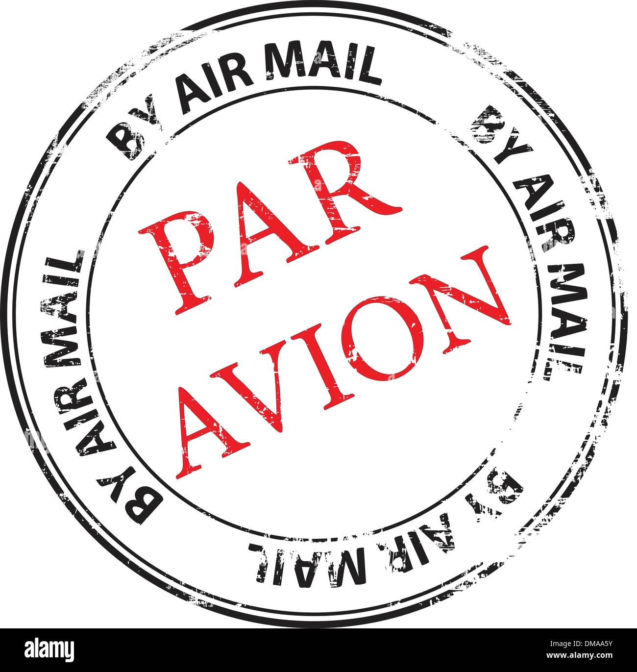 par avion grunge stamp vector Stock Vector