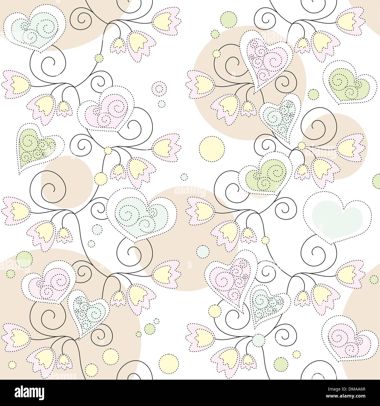seamless floral romantic wallpaper Stock Vector Image & Art - Alamy