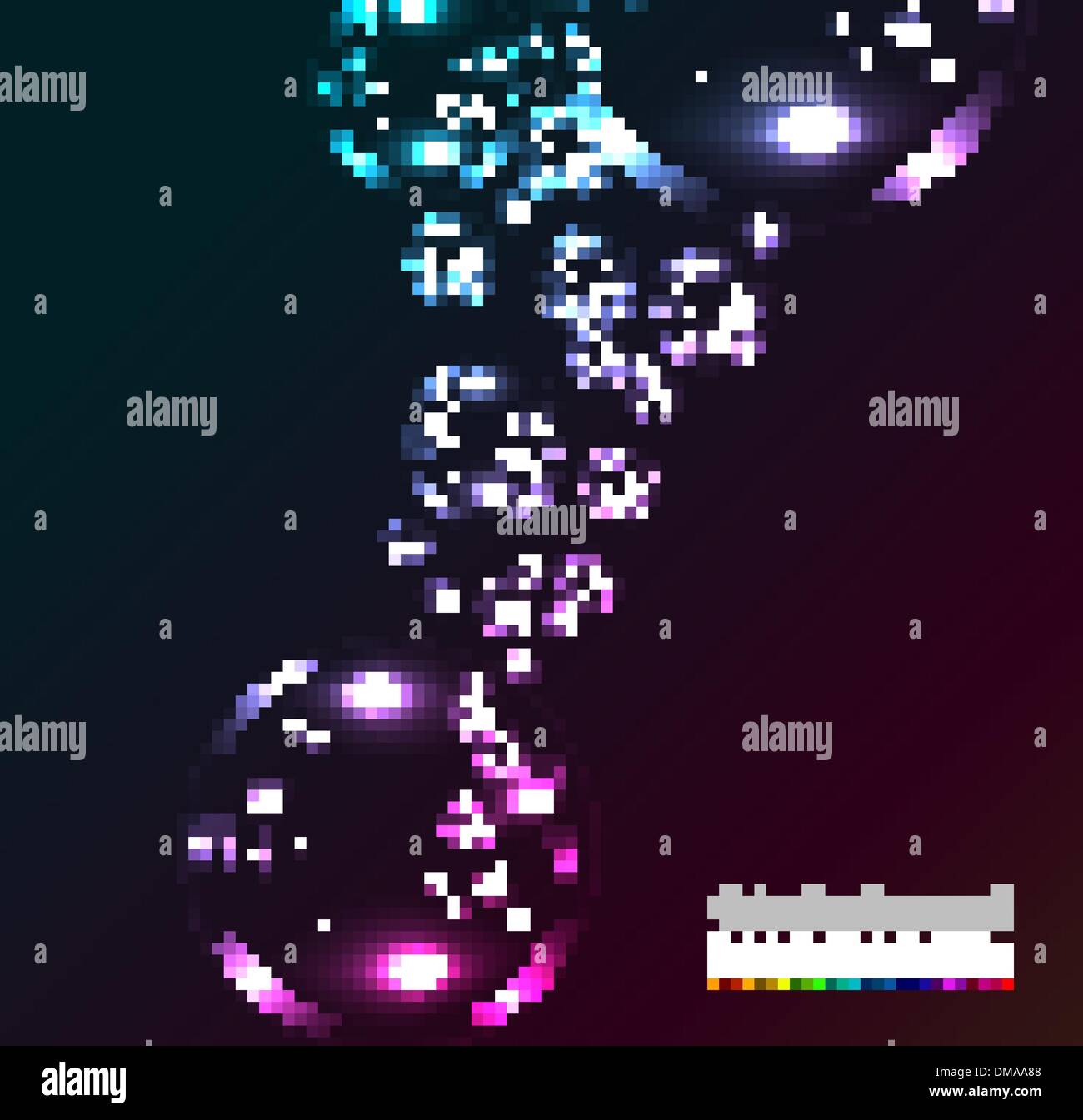 Soap bubbles on black background Stock Vector