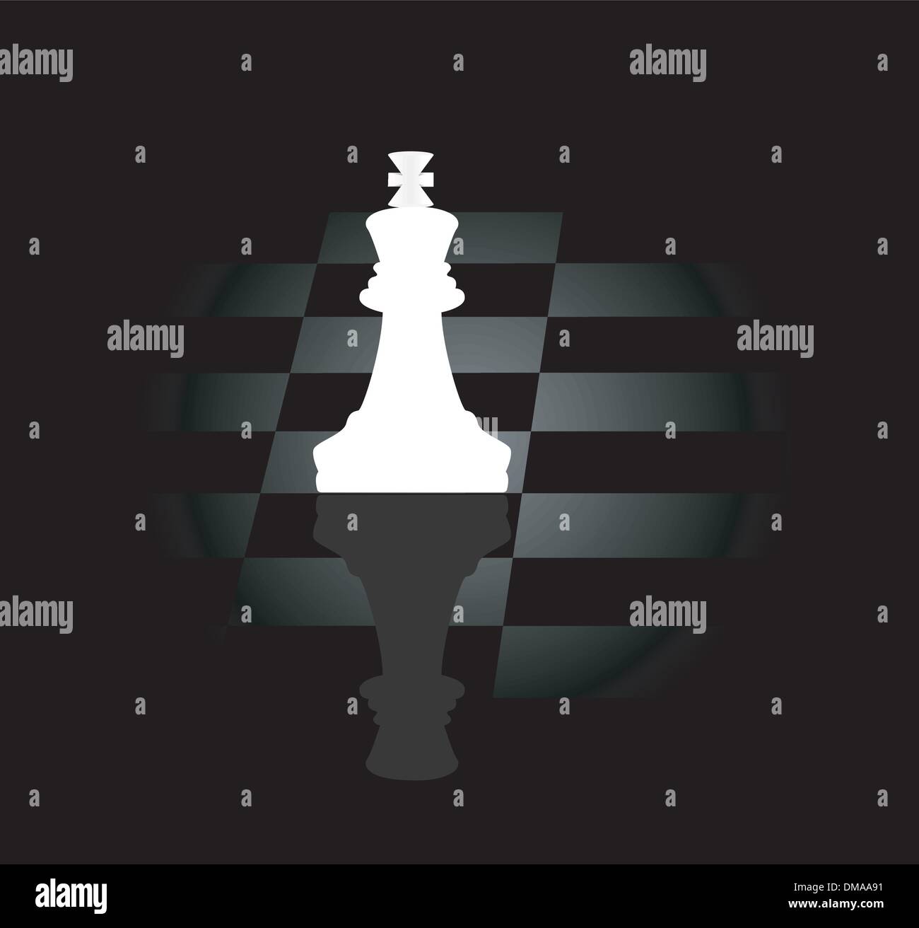 pawn and king Stock Vector
