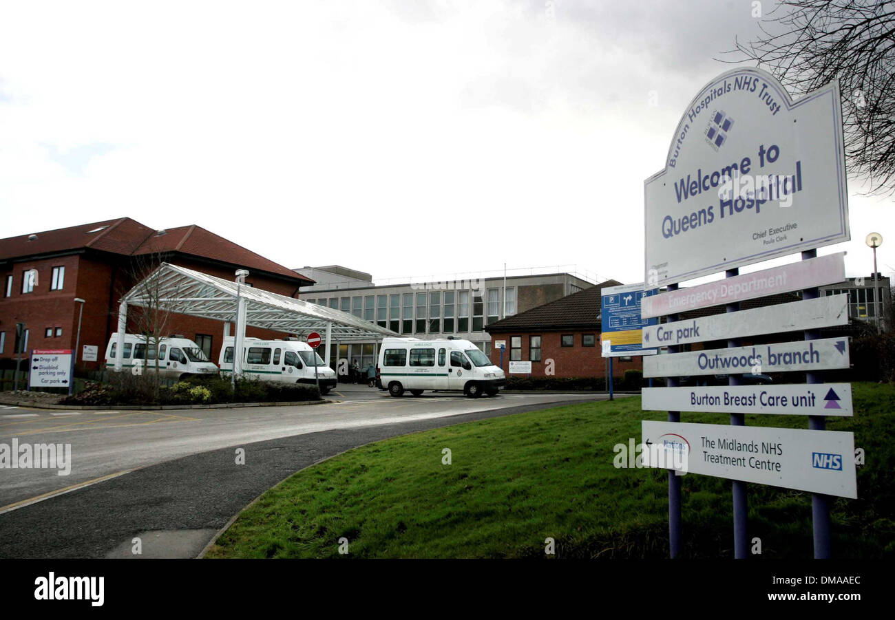 Queens Hospital in Burton-upon-Trent, Staffordshire Stock Photo - Alamy