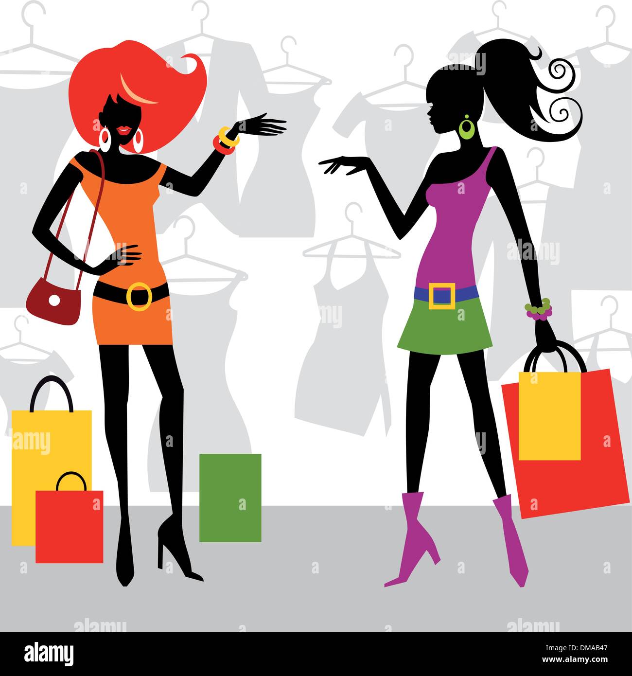 Two shopping bags Stock Vector Images - Alamy