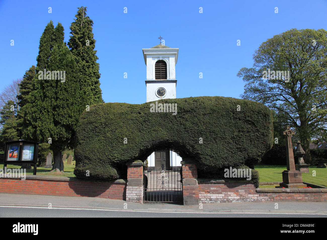 St Leonard’s Church, built in 1832, in Woore, Shropshire on the border