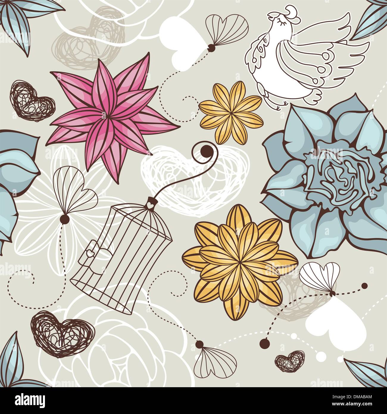 seamless floral background Stock Vector Image & Art - Alamy