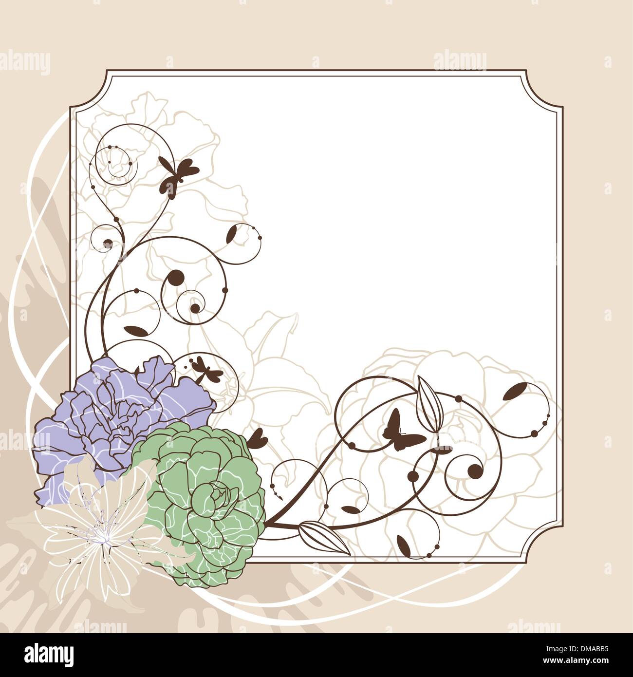 lovely floral frame Stock Vector Image & Art - Alamy