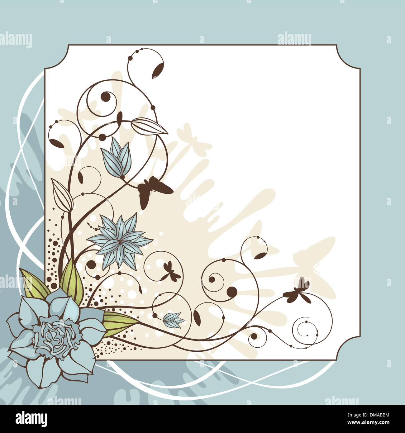 lovely floral frame vector illustration Stock Vector Image & Art - Alamy