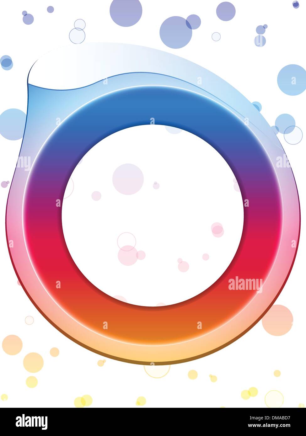 Rainbow Circle Border with Sparkles and Swirls. Stock Vector