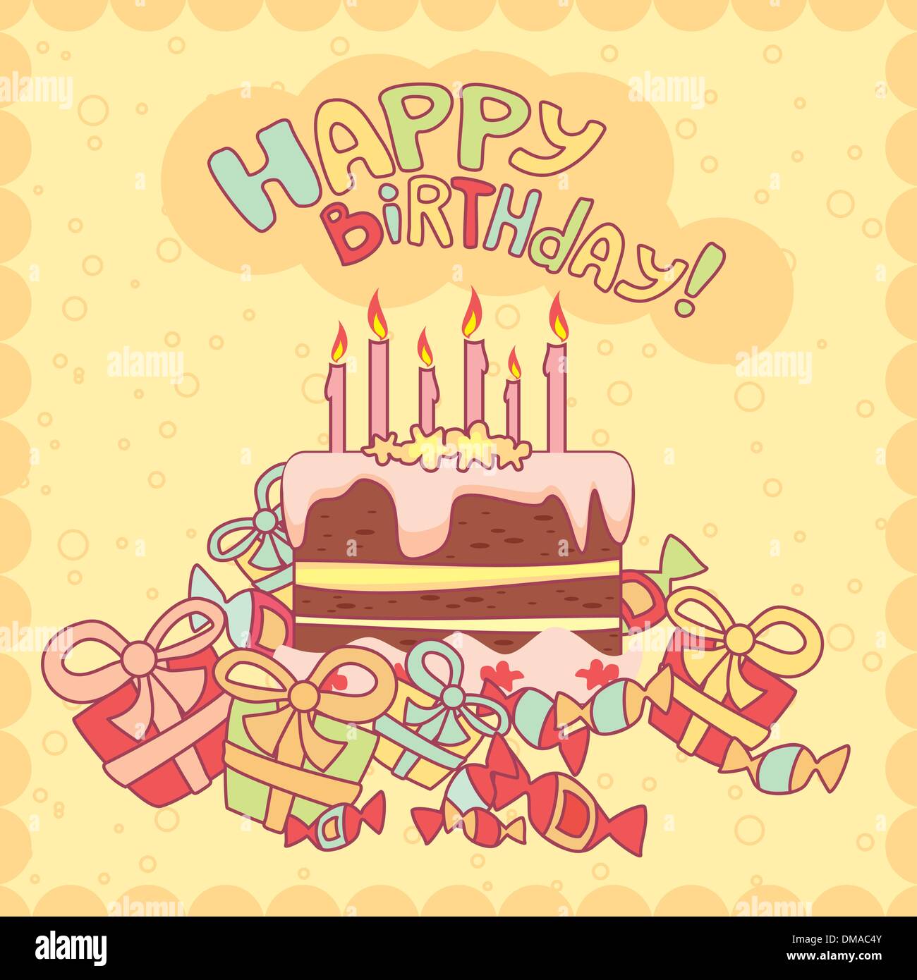 happy birthday card Stock Vector Image & Art - Alamy