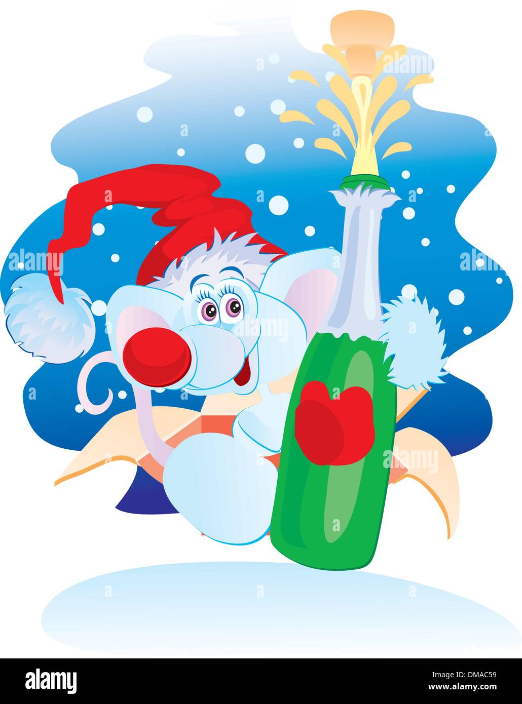 The mouse for a holiday Stock Vector