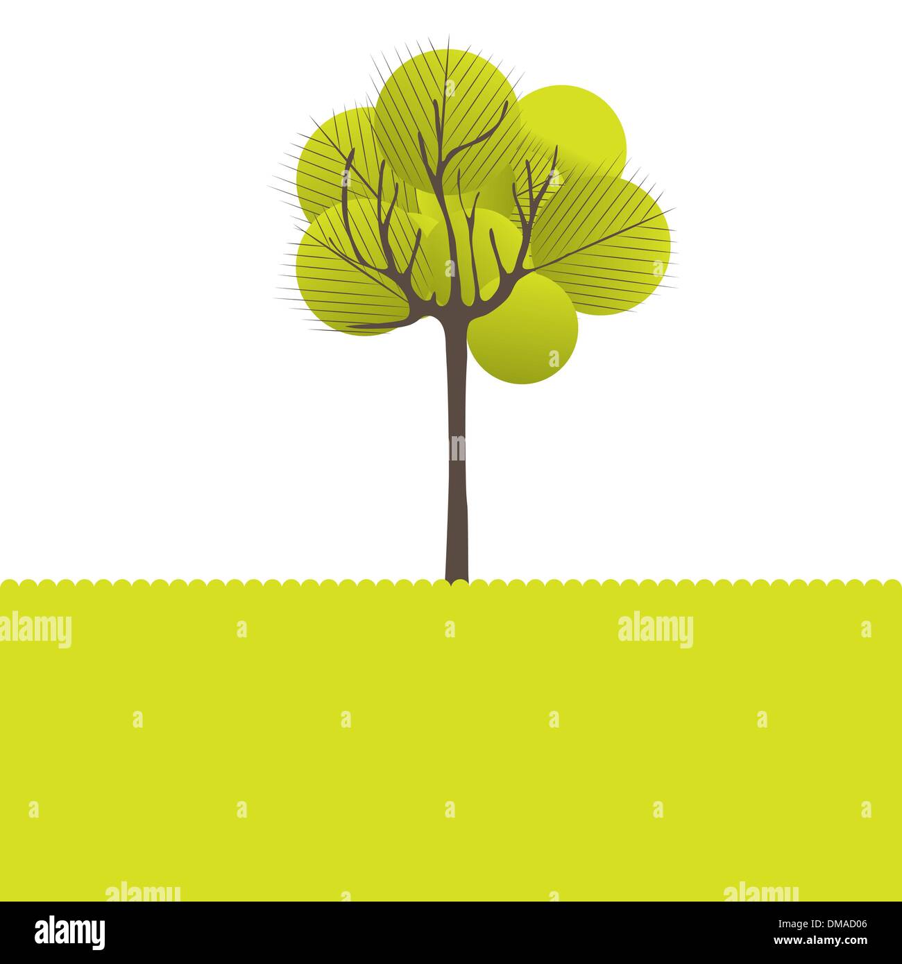 Abstract tree, flowers. Vector illustration Stock Vector Image & Art ...