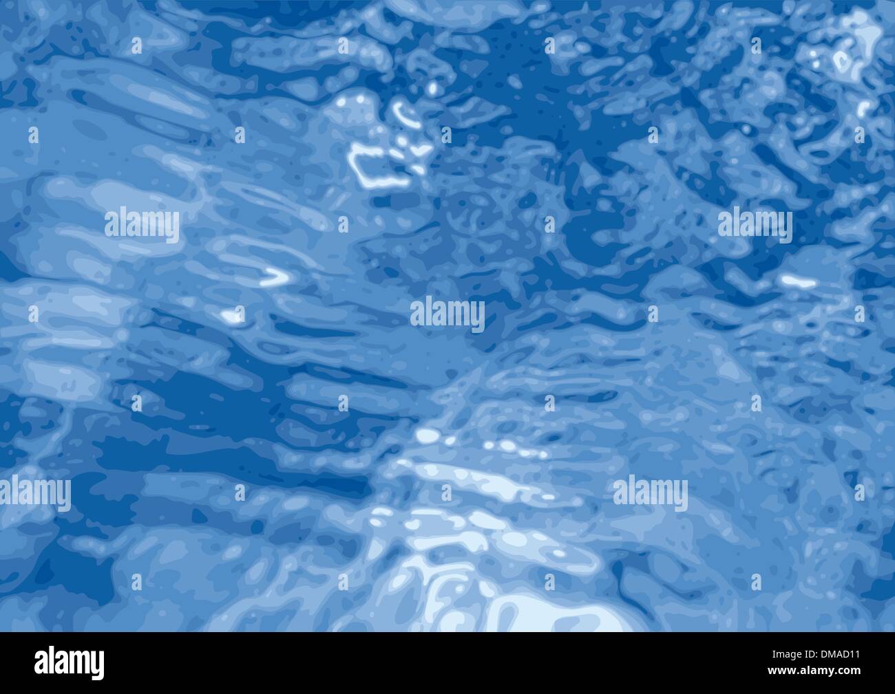 Blue rippled water background Stock Vector