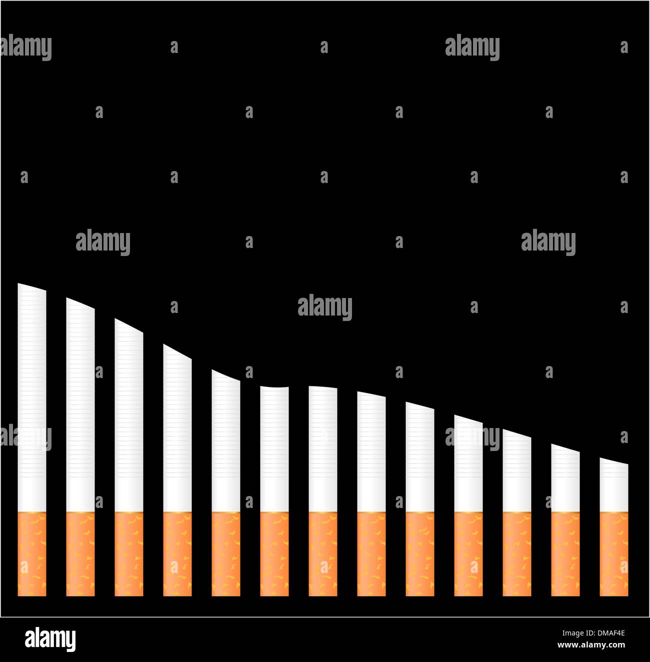 cigarette diagram on black background Stock Vector Image & Art