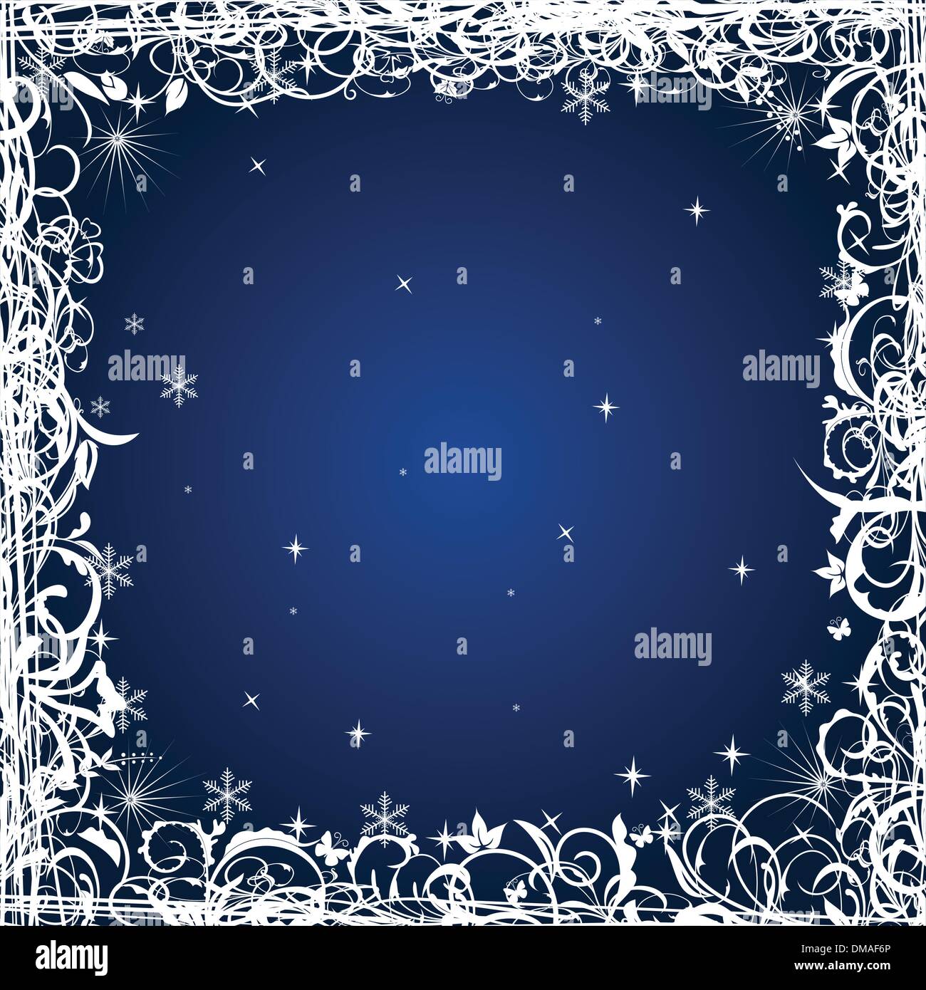 Grunge Christmas frame Stock Vector