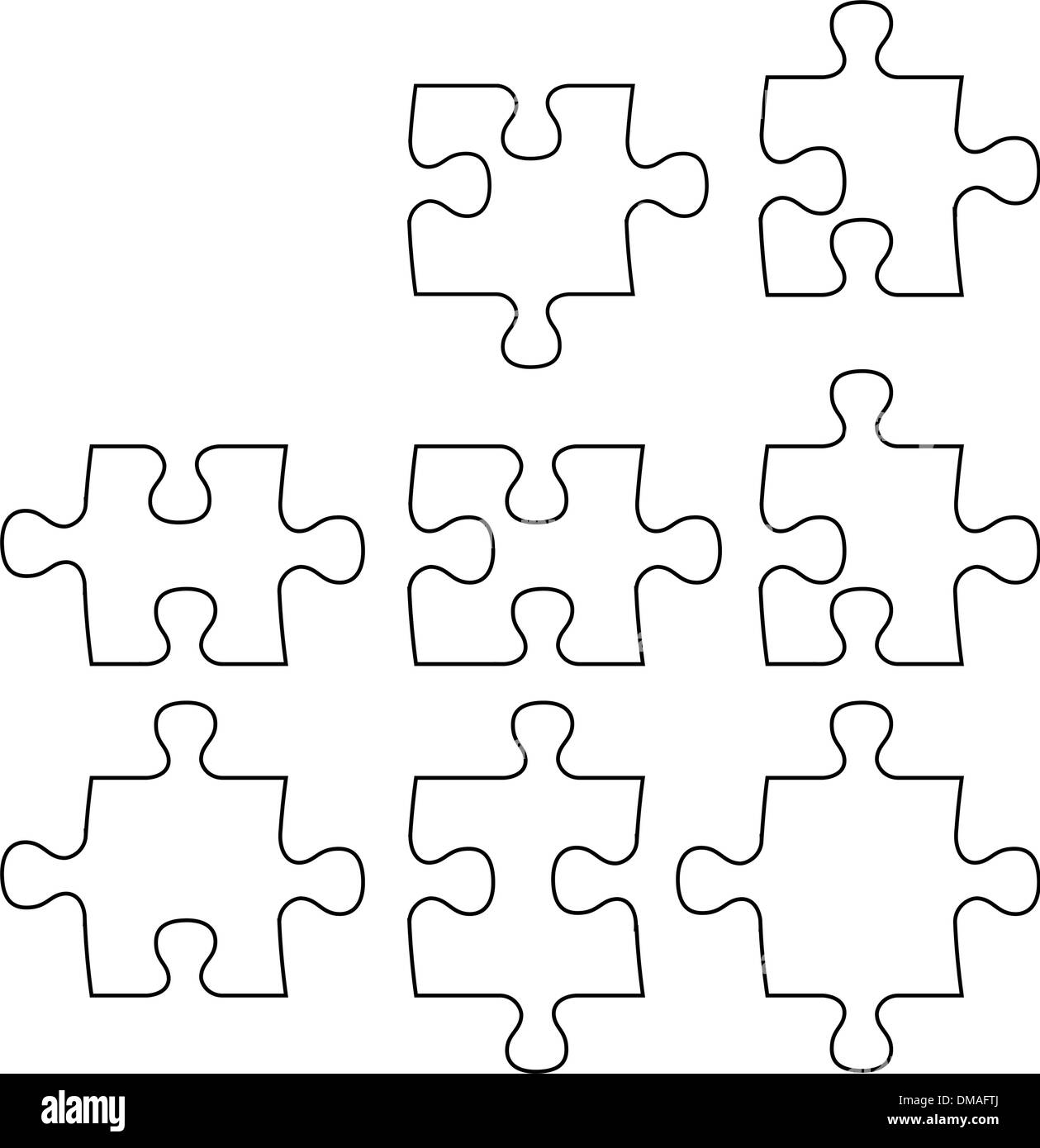Blank puzzle pieces Stock Vector Images - Alamy