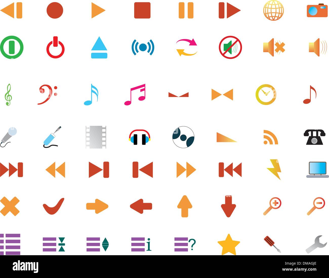 web icons Stock Vector