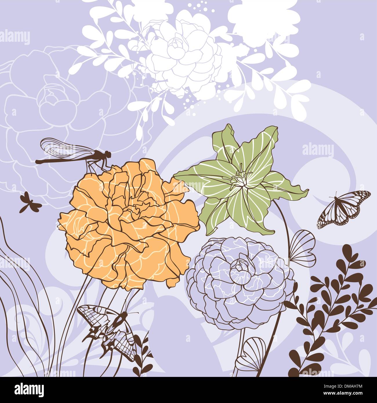 lovely floral card Stock Vector Image & Art - Alamy