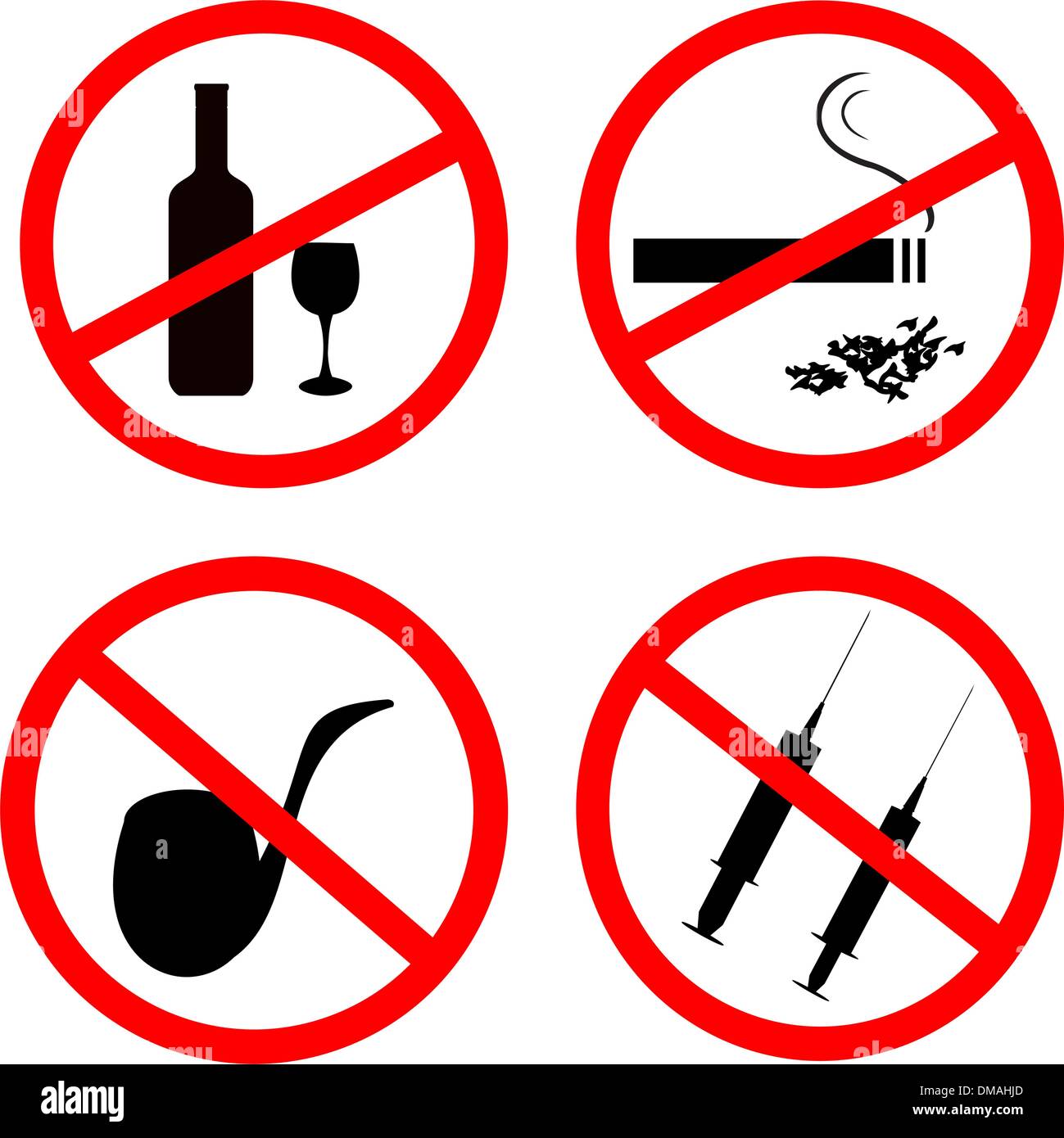 drugs alcohol tobacco Comparative risk assessment of alcohol, tobacco, cannabis and other illicit using the margin of exposure approach Illegal drugs alcohol Stock Vector