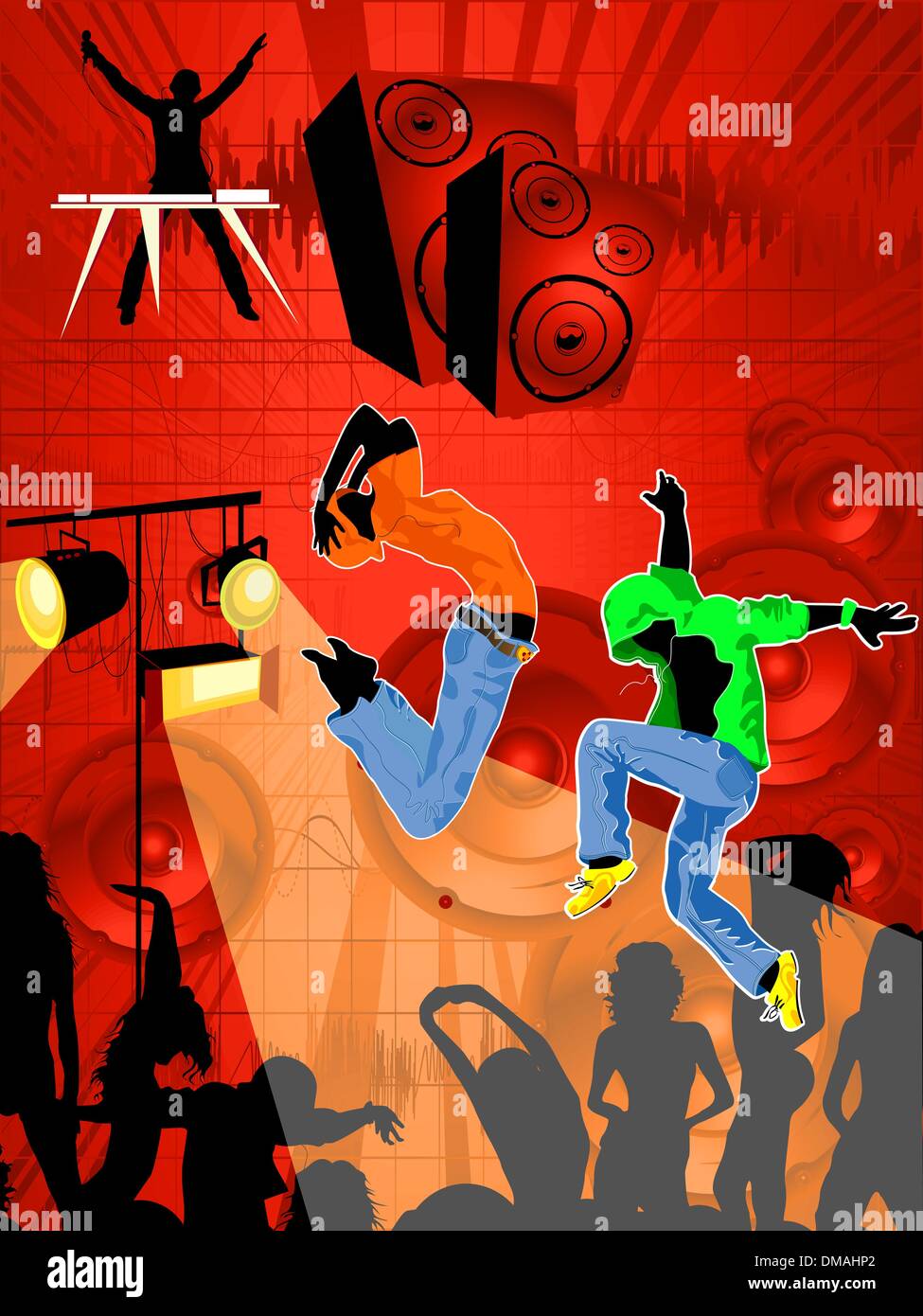 Dance party background Stock Vector