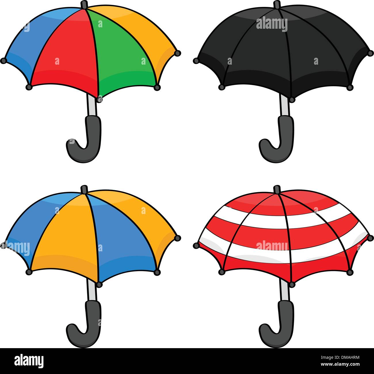 Cartoon umbrellas Stock Vector