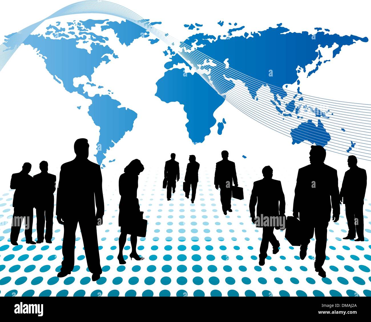 worldwide business Stock Vector