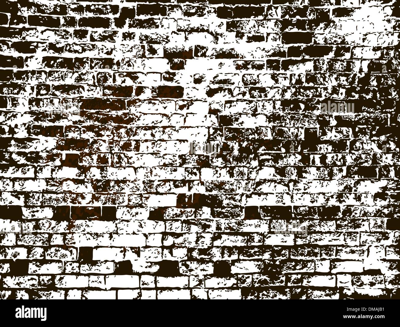 Abstract grunge brick wall with stains. EPS 8 Stock Vector