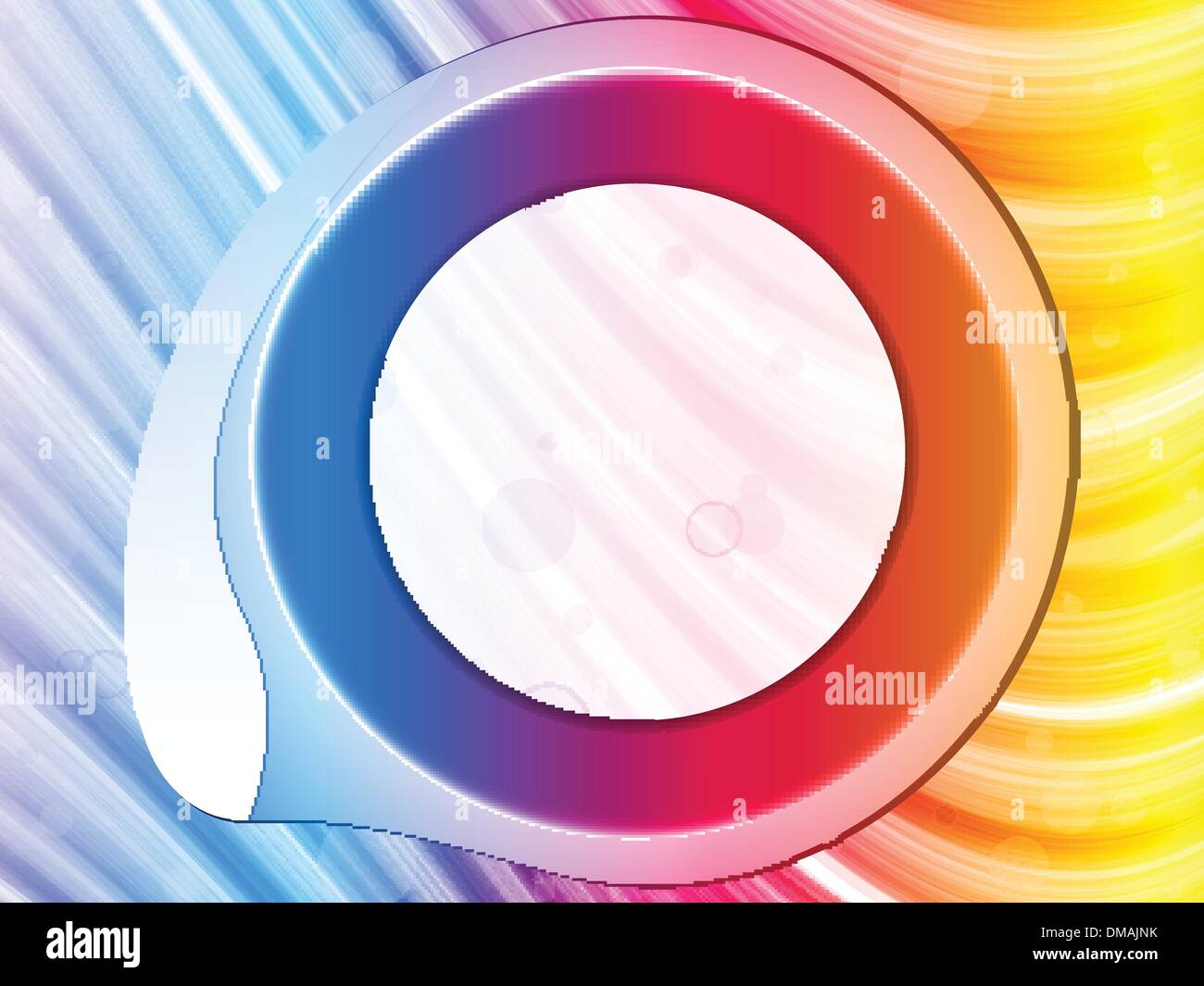 Rainbow Circle Border with Sparkles and Swirls. Stock Vector
