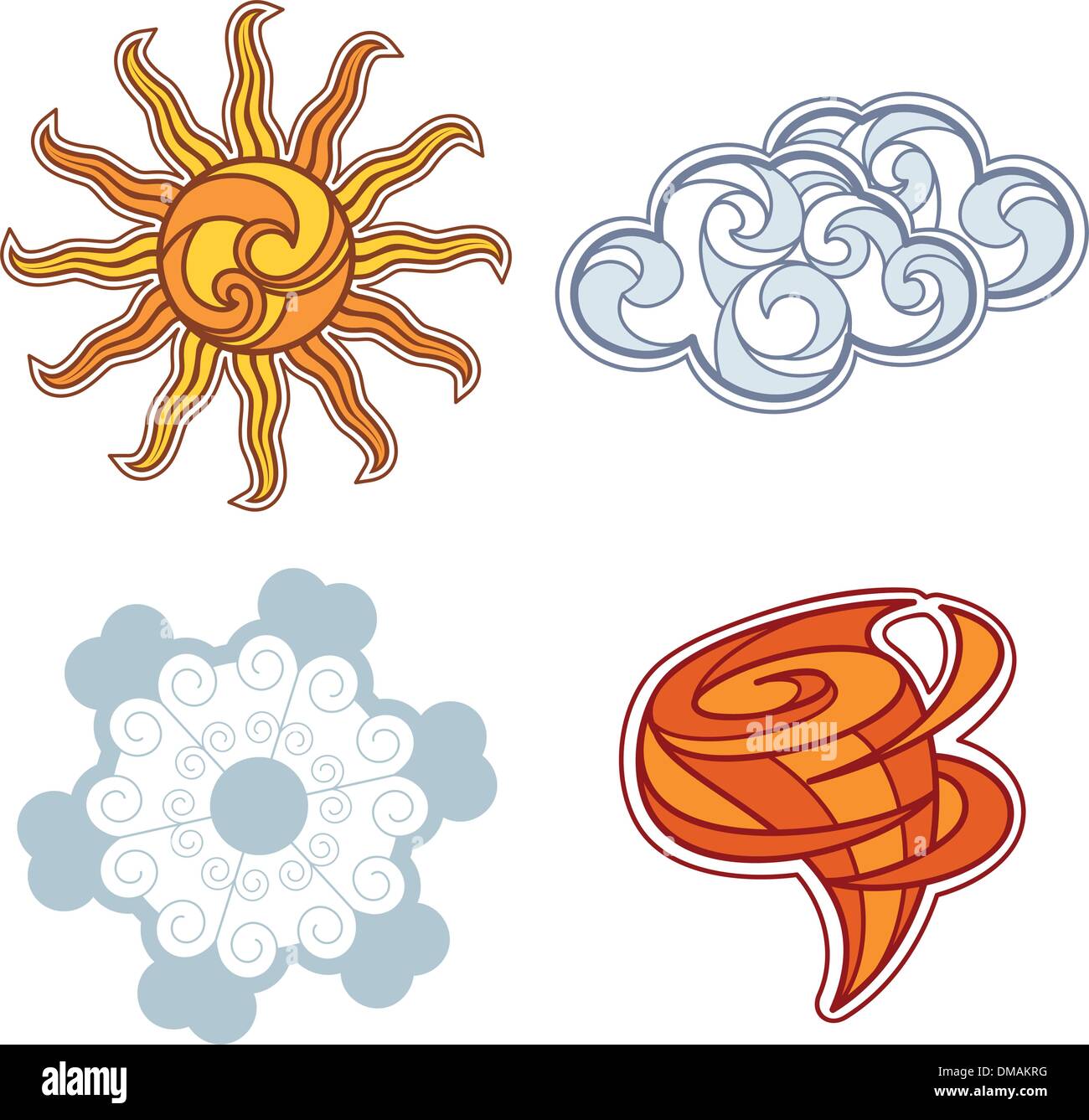 set of weather elements Stock Vector Image & Art - Alamy