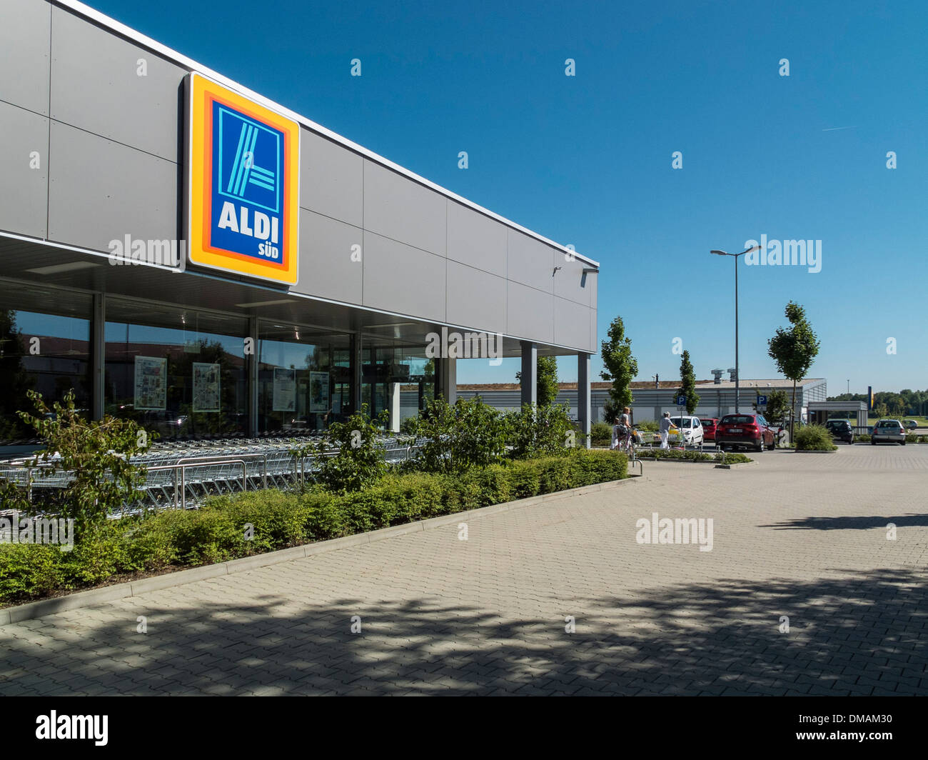 Aldi Supermarket at Landberg am Lech, Bavaria, Germany Stock Photo