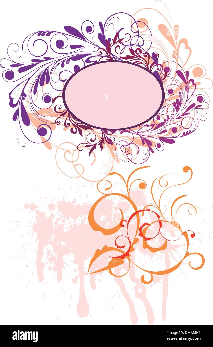 Flower Abstract Frame abstract floral frames Stock Vector Image & Art - Alamy