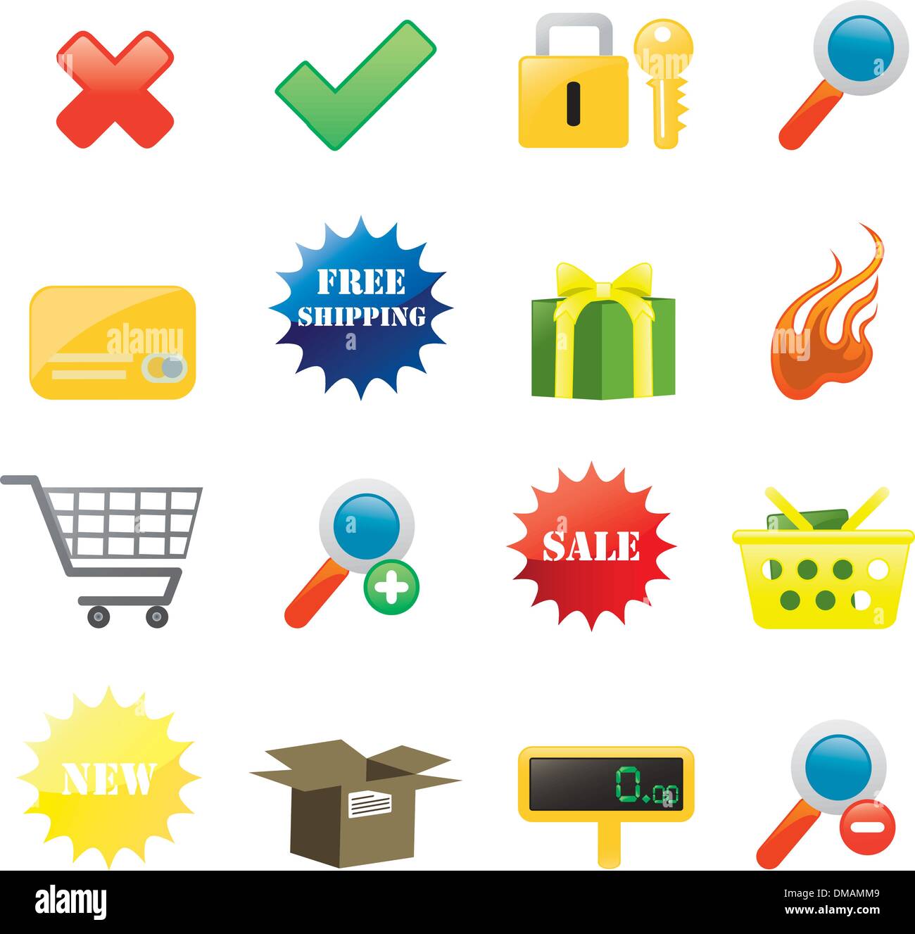 E-commerce Icons Stock Vector