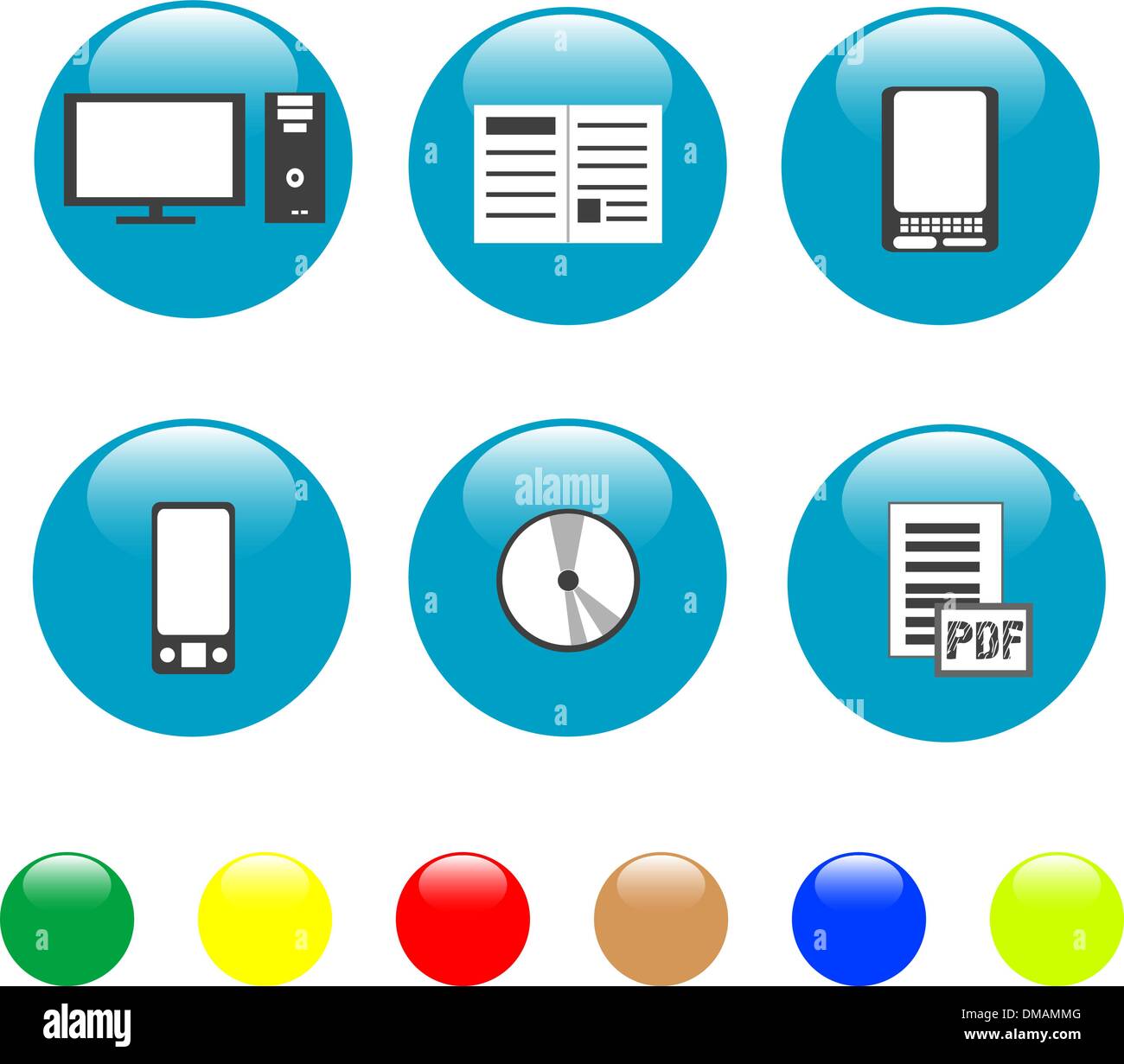 Home electronics and equipment icons.vector Stock Vector