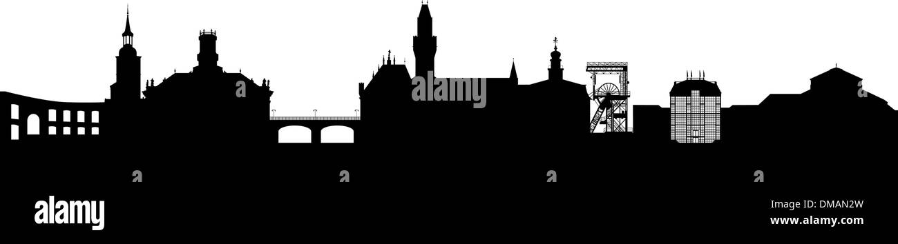 Saarbruecken Silhouette black Stock Vector Image & Art - Alamy