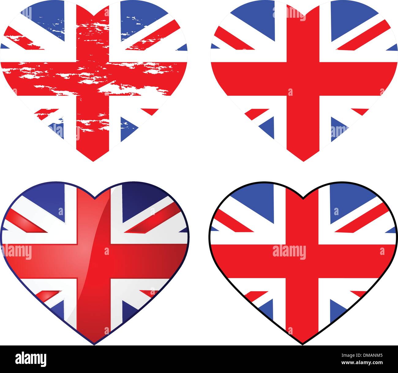 Heart shaped union jack Stock Vector Images - Alamy
