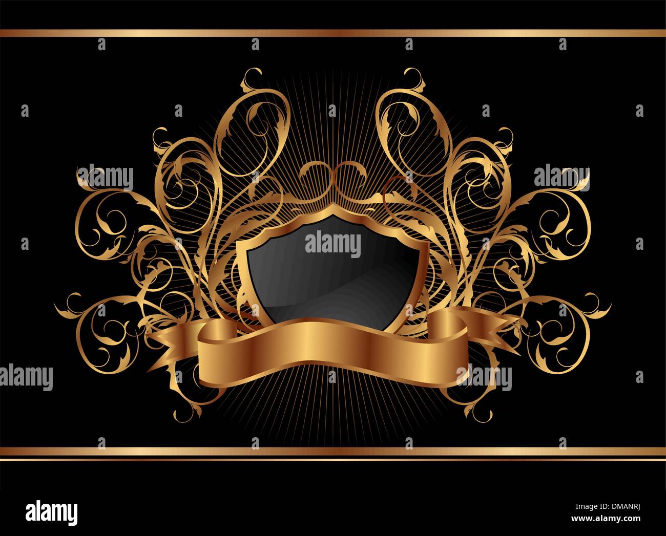 golden ornate frame for design Stock Vector Image & Art Alamy