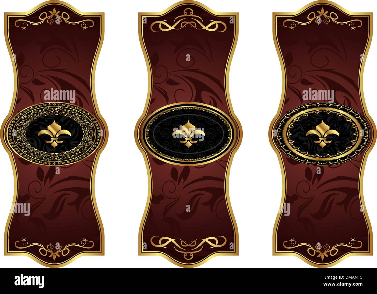 set gold decorative frames Stock Vector Image & Art - Alamy