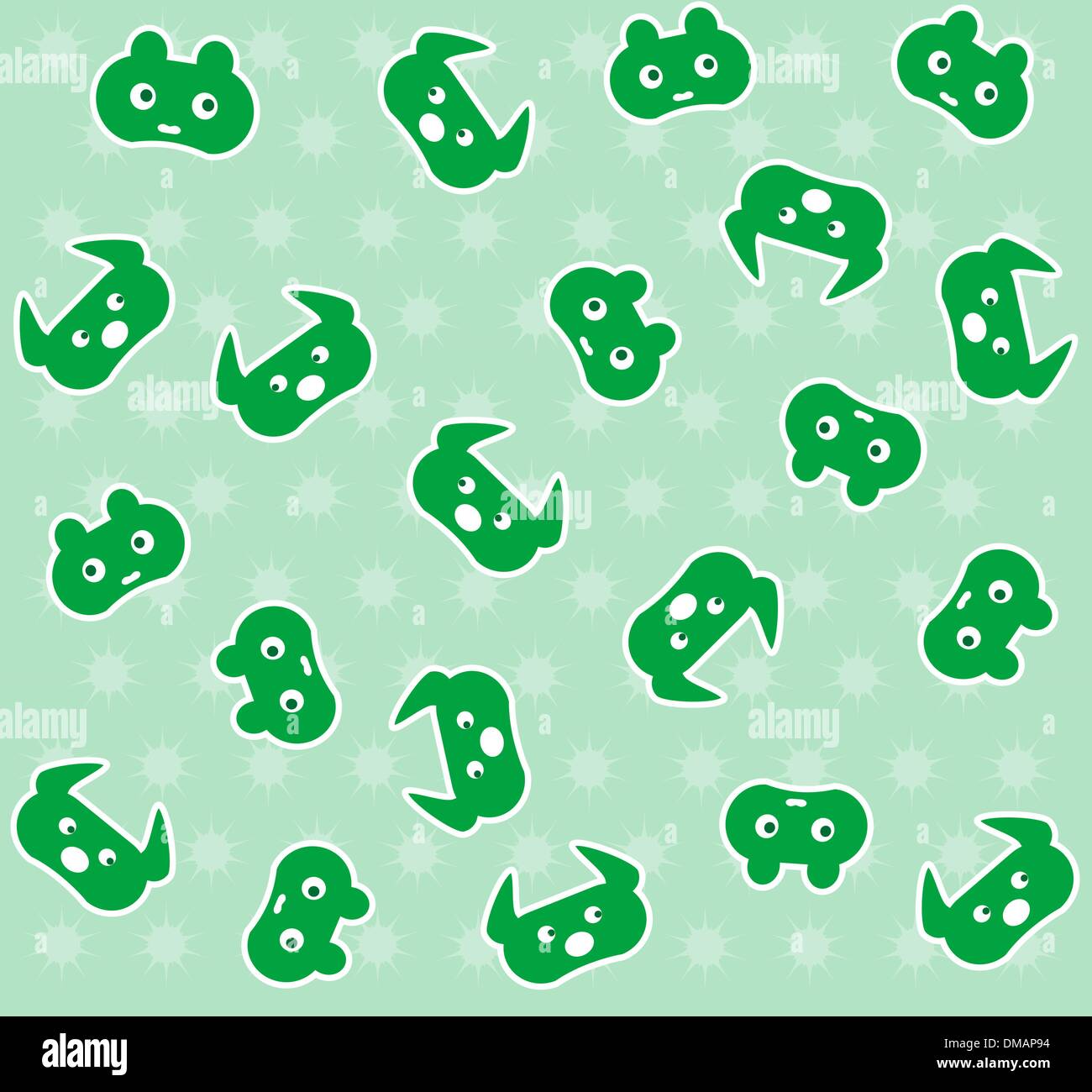 green cartoon animal bear background Stock Vector Image & Art - Alamy