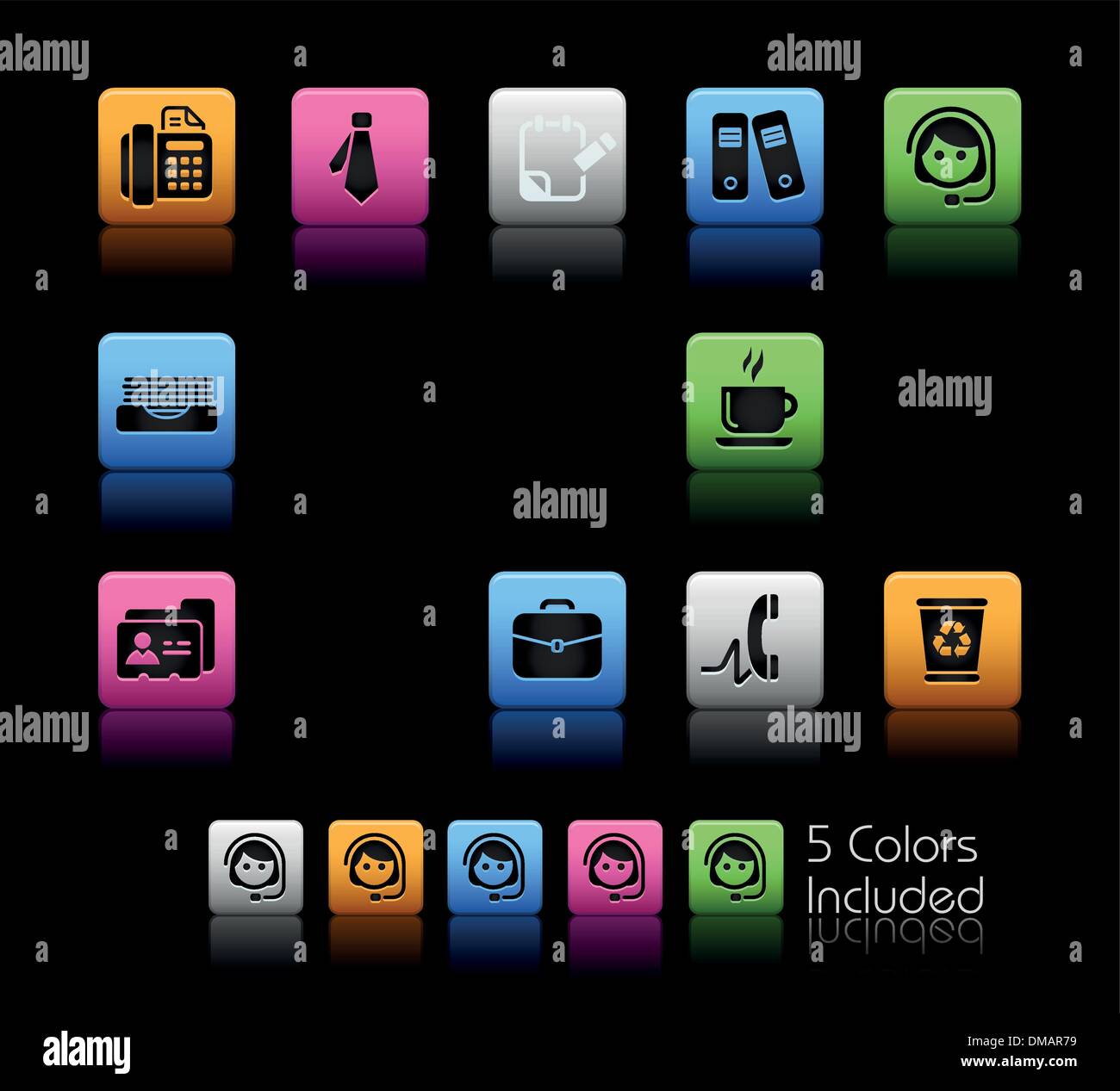 Office & Business // Color Box Stock Vector Image & Art - Alamy