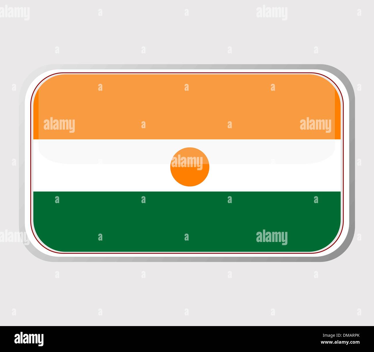 Flag of niger in the form. vector Stock Vector